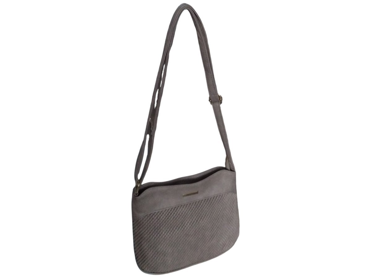 Torebka Damska, Mała Listonoszka Na Ramię, Miejska, Eko-Skóra Ciemny Beż