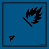 Systemy ekspozycyjne i znaki informacyjne - MB005 MATERIAŁY WYTWARZAJĄCE W KONTAKCIE Z WODĄ GAZY ZAPALNE, FN - FOLIA SAMOPRZYLEPNA; (250X250MM) - miniaturka - grafika 1