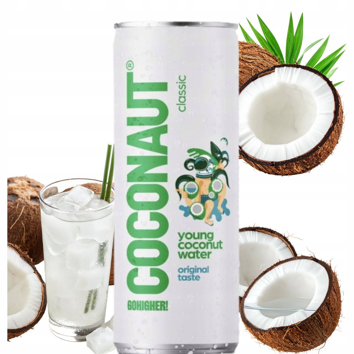 Coconaut Woda Kokosowa z Miąższem Naturalny Napój Super Orzeźwienie 320 ml