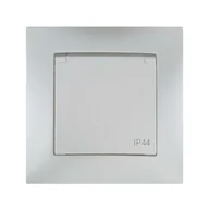 Wyłączniki światła i elektryczne - LEDart ELEKTRO - PLAST pojedyncze 2P + Z CARLA srebrny ELEKTRO - PLAST - miniaturka - grafika 1