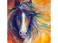 Zabawki kreatywne - KOŃ HAFT DIAMENTOWY OBRAZ MOZAIKA DIAMENTOWA - miniaturka - grafika 1