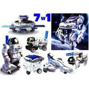 Roboty dla dzieci - LeanToys Kosmiczny zestaw Robot solarny 7w1 Ufo Kosmos - miniaturka - grafika 1