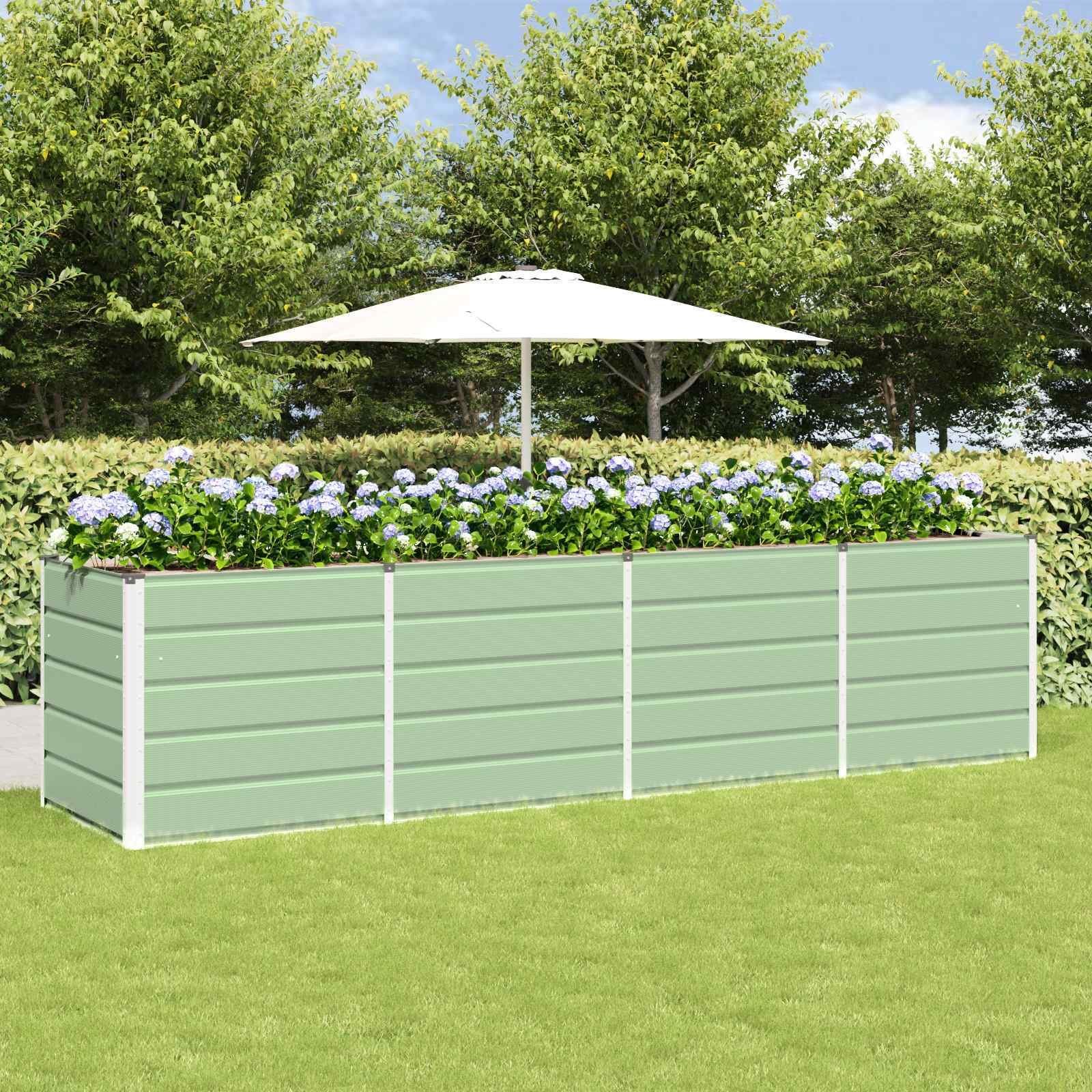 vidaXL Donica Zielony 240 x 80 x 75 cm Stal