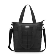 Torebki damskie - Zagatto, Torebka Damska Shopper Na Ramię Pikowana Czarna Pojemna - miniaturka - grafika 1