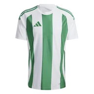 Koszulki sportowe męskie - Męska Koszulka z krótkim rękawem ADIDAS STRIPED 24 JSY IW2148 – Biały - miniaturka - grafika 1