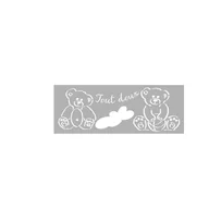 Scrapbooking - Szablon Dekor 15x40 cm Misie - miniaturka - grafika 1