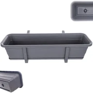 Donice - Skrzynka balkonowa z podstawką i uchwytami Paulin 60cm antracyt - miniaturka - grafika 1