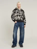 Bluzy damskie - G-Star Bluza w kolorze beżowo-czarnym - miniaturka - grafika 1