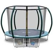 Trampoliny - TRAMPOLINA OGRODOWA 252CM 8FT Z SIATKĄ I DRABINKĄ - miniaturka - grafika 1