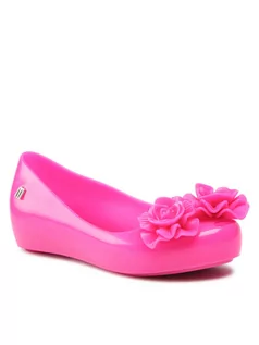 Buty dla dziewczynek - Melissa Baleriny Mini Ultragirl Garden 33613 Różowy - grafika 1