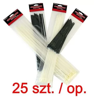 Opaski Zaciskowe Trytytki Czarne 200x4,5mm 25szt. - Pozostałe akcesoria sieciowe - miniaturka - grafika 1