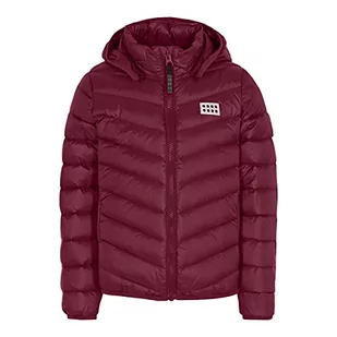 LEGO Dziewczęca kurtka puchowa, wiatroszczelna, odpinany kaptur, kurtka polarowa, bordowy, 110 cm - Kurtki i płaszcze dla chłopców - miniaturka - grafika 1