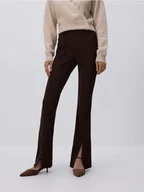 Spodnie damskie - Reserved - Legginsy z rozcięciami - ciemnobrązowy - miniaturka - grafika 1