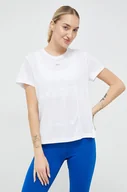 Koszulki sportowe damskie - Reebok t-shirt do biegania kolor biały - miniaturka - grafika 1