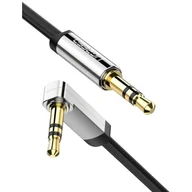 Kable USB - UGREEN płaski kabel przewód audio AUX 3,5 mm mini jack 1m srebrny (10597) - 1 10597 - miniaturka - grafika 1