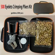 Rękodzieło - TEMU 500 Sztuk Metalowy Zestaw Narzędzi Do Sprzączek, Metalowy Zestaw Klejek Do Sprzączek, 3/8-calowy Zestaw Klejek Do Sprzączek, Kompletny Zestaw - miniaturka - grafika 1