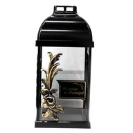 Lampiony i znicze - Lampion Fermo 29 cm złoty - miniaturka - grafika 1