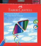 Przybory szkolne - Faber-Castell Kredki trójkątne eko 48 kolorów + temperówka - miniaturka - grafika 1