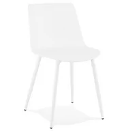 Krzesła - Kokoon Design Krzesło Design Simpla białe CH02710WH - miniaturka - grafika 1