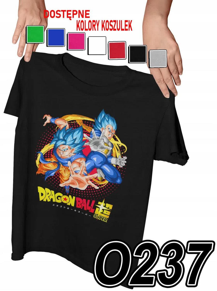 Koszulka Dziecięca Z Nadrukiem Dragonball Goku Anime Vegeta - L 146-152