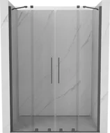 Ścianki i drzwi prysznicowe - Mexen Velar Duo drzwi prysznicowe rozsuwane 150 cm, transparent, gun gray szczotkowany - 871-150-000-02-66 - miniaturka - grafika 1