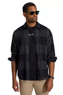 Koszule męskie - STHUGE Męska koszula flanelowa w paski MF, 1/1, koszula Kent, grafitowo-szara, XL, grafitowoszary, XL - miniaturka - grafika 1