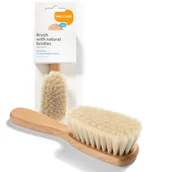 Inne akcesoria do pielęgnacji dzieci - Babyono Szczotka Do Włosów Z Naturalnego Włosia Koziego 0m+ - miniaturka - grafika 1