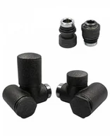 Zawory i kraniki - Zawór regulacyjny do grzałki Integra lewy GZ1/2 ciemny grafit strukturalny - miniaturka - grafika 1