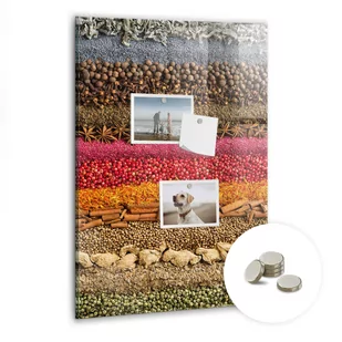 Tablica Szklana na Magnes z Grafiką Rzędy przypraw - 40x60 cm - Tablice i flipcharty - miniaturka - grafika 1
