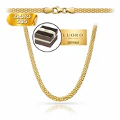 Łańcuszki - ŁAŃCUSZEK ZŁOTY 585 14K BISMARCK 50 CM 4 MM ELEGANCKI KLASYczny - miniaturka - grafika 1