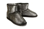 Botki damskie - EMU AUSTRALIA T12358 WALLABY MINI METALLIC TEENS black, botki damskie - Emu Australia - miniaturka - grafika 1