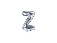 Balony i akcesoria - Balon foliowy litera "Z" srebrna - 35 cm - miniaturka - grafika 1