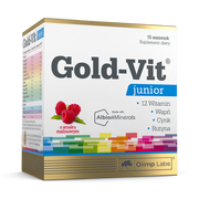 Witaminy i minerały - Olimp Gold-Vit® Junior - 15 Saszetek - Malina - miniaturka - grafika 1