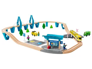 Playtive Drewniana kolejka Dżungla lub Stacja kolejowa (Stacja kolejowa) - Zabawki kreatywne - miniaturka - grafika 1