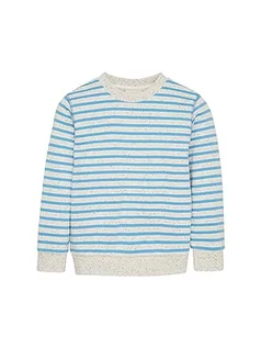 Bluzy dla dziewczynek - TOM TAILOR Bluza dziecięca dla chłopców, 34040 - Off White Blue Nep Stripe, 104-110 - grafika 1
