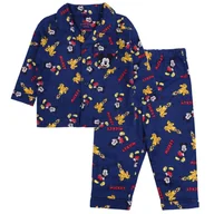 Moda i Uroda OUTLET - Flanelowa, Granatowa Piżama Dwuczęściowa Myszka Mickey - miniaturka - grafika 1