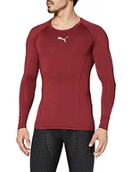 Koszulki męskie - Puma Koszulka męska LIGA Baselayer Tee LS czerwony CORDOVAN M 655920 - miniaturka - grafika 1