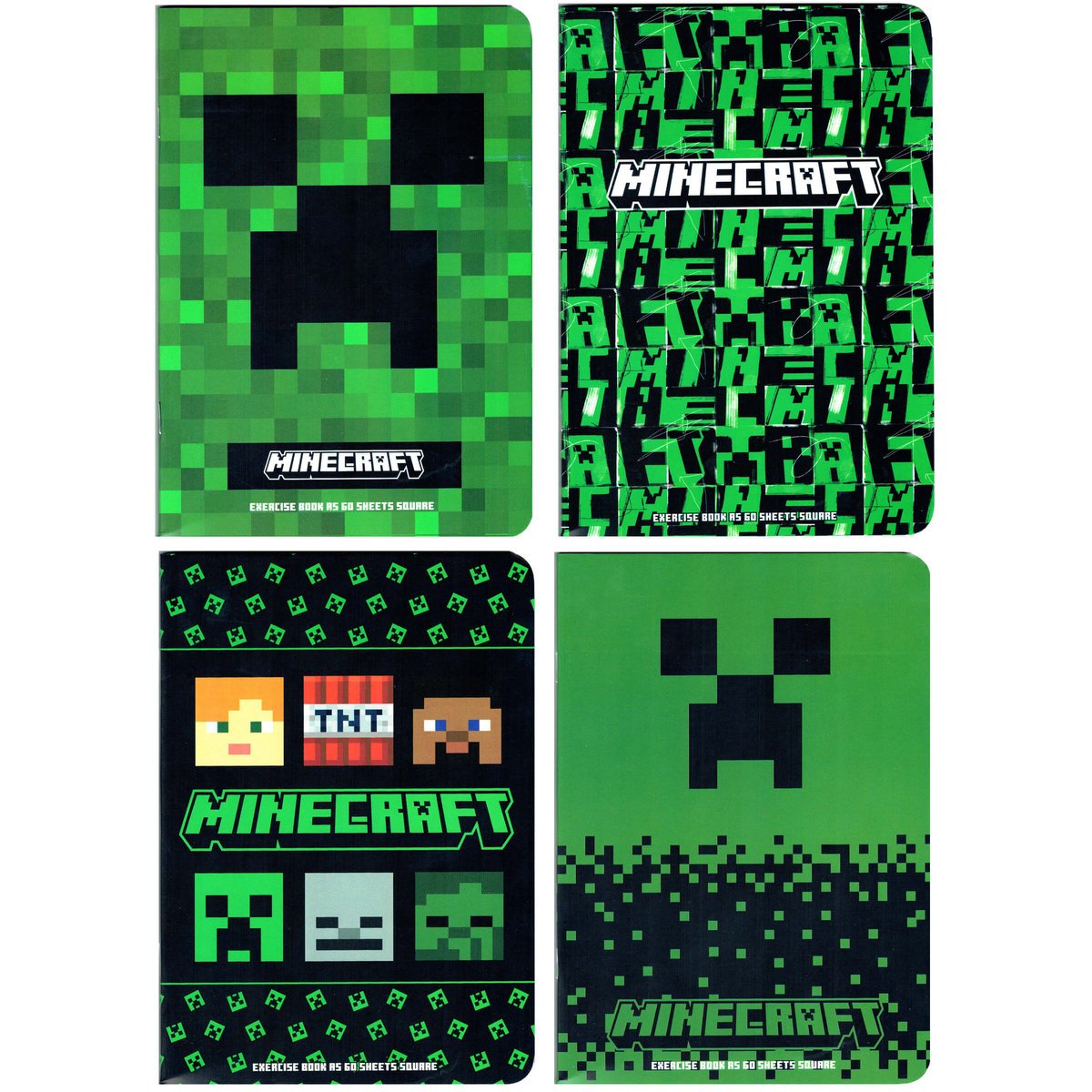 4 x zeszyt A5 60 kartek kratka Minecraft, Astra, KAŻDY INNY