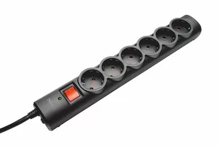Trust Surge Guard ochrona przeciwprzepięciowa (z 6 portami) czarna 21059 - Listwy zasilające - miniaturka - grafika 1