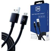 Kable USB - Kabel USB - Micro USB 3MK Hyper Cable 1.2 m Czarny - miniaturka - grafika 1