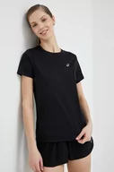 Koszulki sportowe damskie - Asics t-shirt do biegania Core kolor czarny - miniaturka - grafika 1