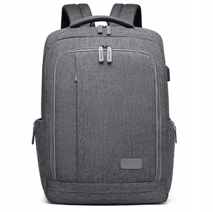 Plecak Biznesowy Męski na Dokumenty Laptopa 15,6 Elegancki Szary Exton - Torby na laptopy Plecak Biznesowy Męski na Dokumenty Laptopa 15,6 Elegancki Szary Exton - Torby na laptopy - miniaturka - grafika 1