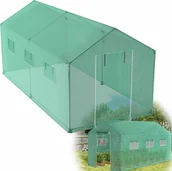 Szklarnie ogrodowe - YUENFONG Szklarnia ogrodowa z ocynkowanej folii szklarniowej 4,5 x 2 x 2 m z drzwiami tunelowymi i oknem z siatki do ogrodu - miniaturka - grafika 1