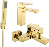 Zestawy baterii łazienkowych - Mexen Cetus R77 zestaw wannowy, złoty - 744303R77-50 - miniaturka - grafika 1