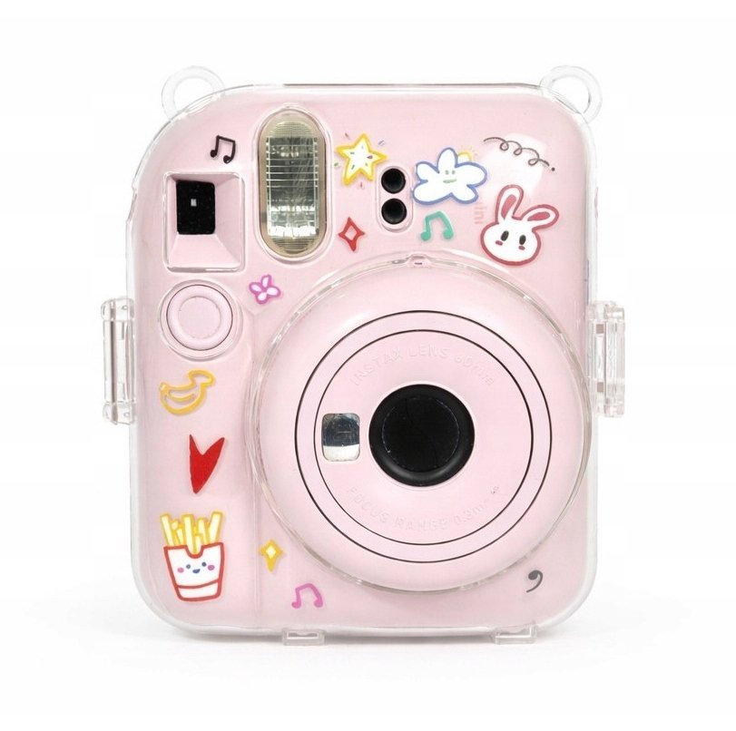 Pokrowiec LoveInstant Futerał Etui Pokrowiec Case Osłona Do Fuji Instax Mini 12 Sztywny + Pasek / słodki Mix Króliczek