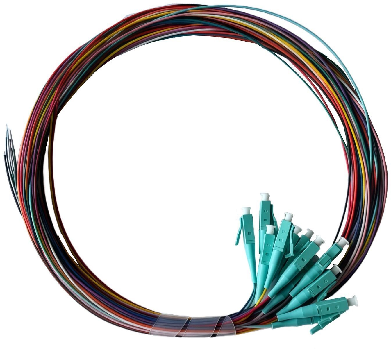 Lanview Pigtail LC/UPC 50/125 OM3, LVO-PIG-LCUPC-12CORE-OM3-2M