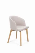 Krzesła - Flavio 2 krzesło tapicerowane beżowe nogi dąb sonoma - miniaturka - grafika 1