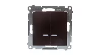 Wyłączniki światła i elektryczne - Kontakt SIMON Łącznik świecznikowy z podświetleniem brąz mat do wersji IP44 DW - miniaturka - grafika 1