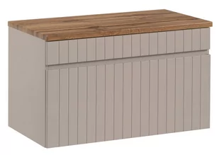 Szafka pod umywalkę, łazienkowa, Iconic, 80x46x46 cm, beżowy, mat - Szafki łazienkowe - miniaturka - grafika 1