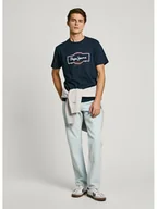 Koszulki męskie - Pepe Jeans Koszulka "Daxton" w kolorze granatowym - miniaturka - grafika 1